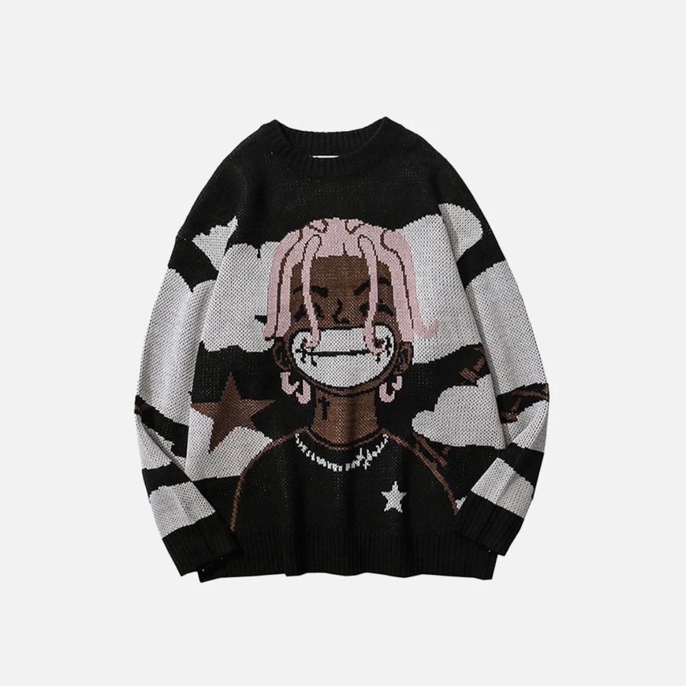 Uzi Smiley Knitted Sweater